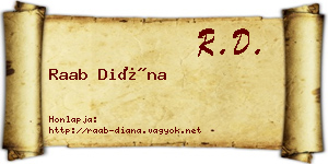 Raab Diána névjegykártya